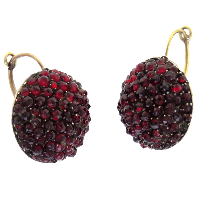Cherry Bomb Victorian Garnet Earrings