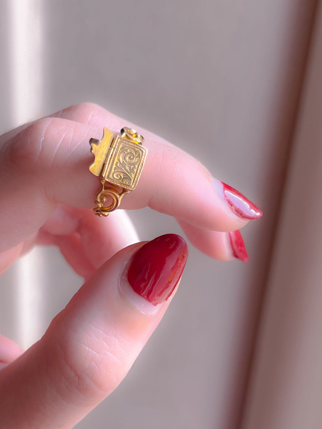 Outrageous 20k Gold Letter Ring c. 1870