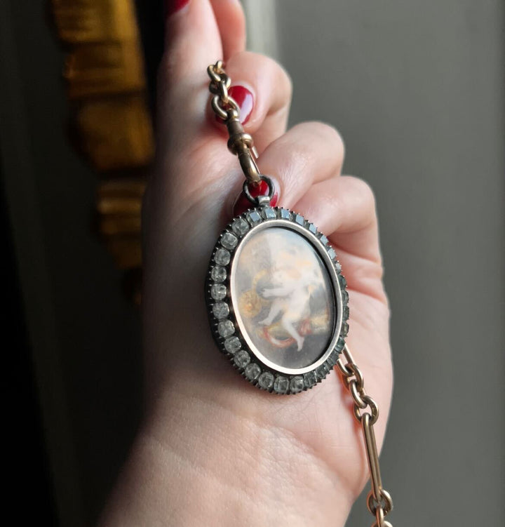 Extremely Rare Early 19th century Cupid with Quiver Locket