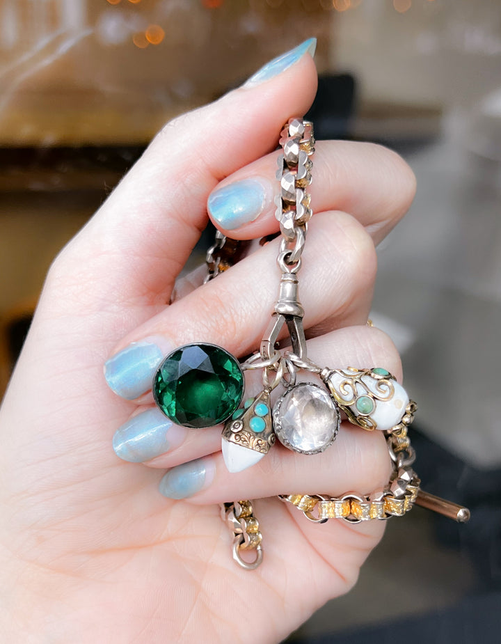 9k Rare White Coral Victorian Geometric Pendant