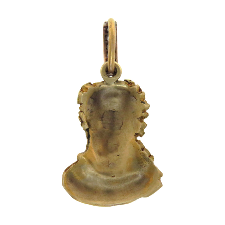 18ct Bacchus Portrait Pendant French C 1850