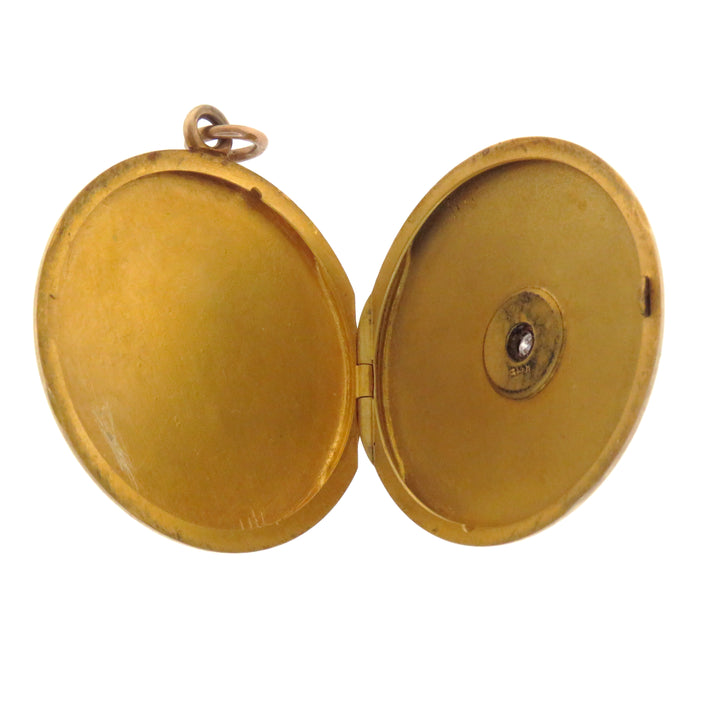 14k Diamond Star "G" Locket Engraved 'From Papa' w/ Star Soap Bar