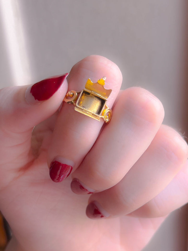 Outrageous 20k Gold Letter Ring c. 1870