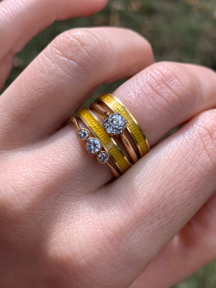 Victorian Old Mine Cut Diamond Solitaire .54ct