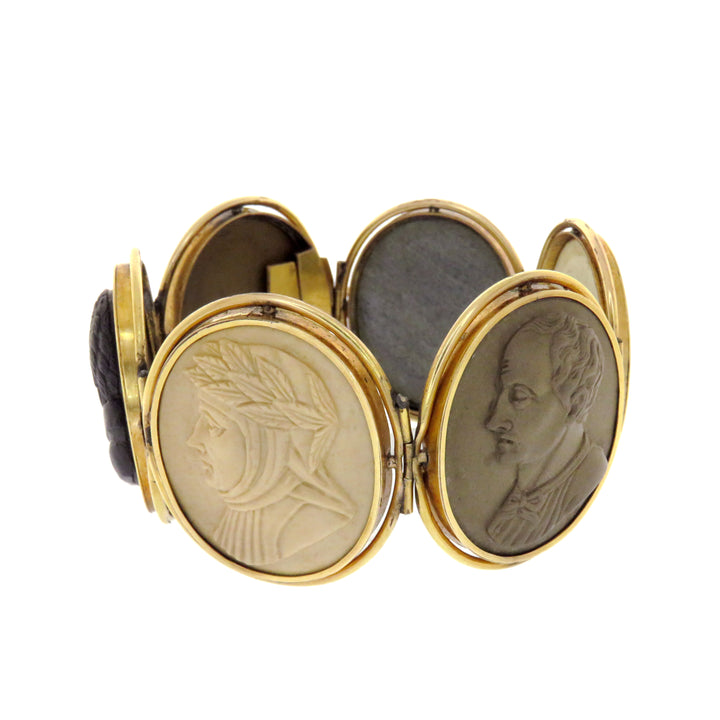 15k Lava Philosopher Cameo Bracelet