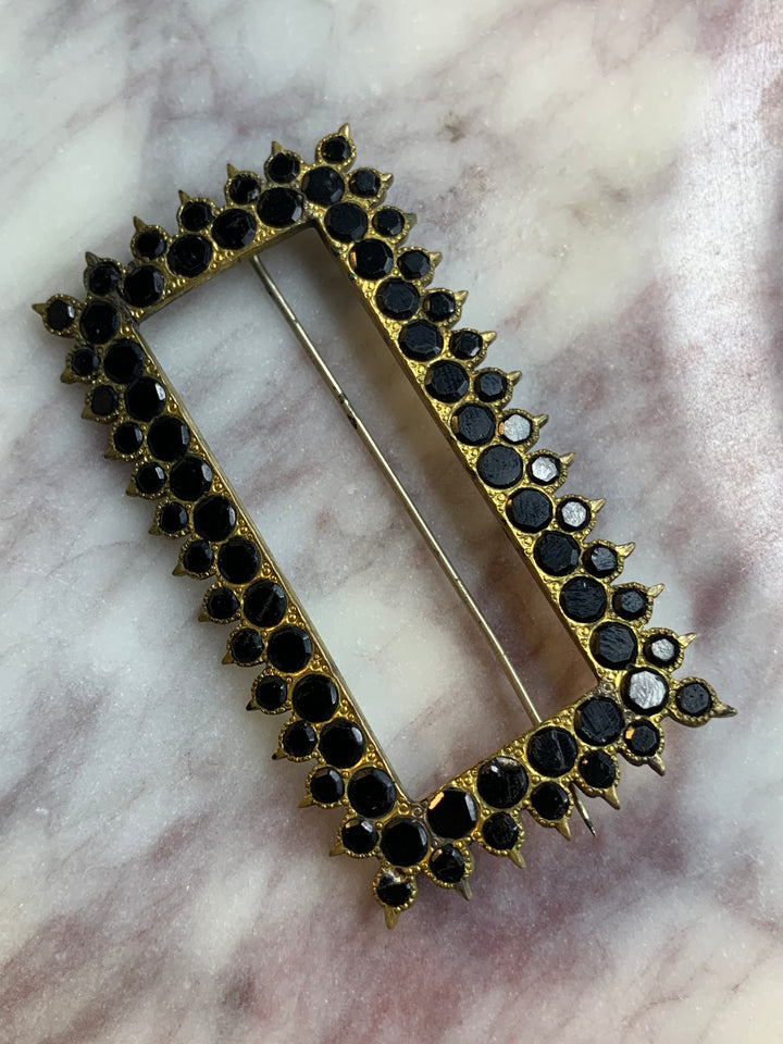 Pinchbeck & Jet Georgian Buckle