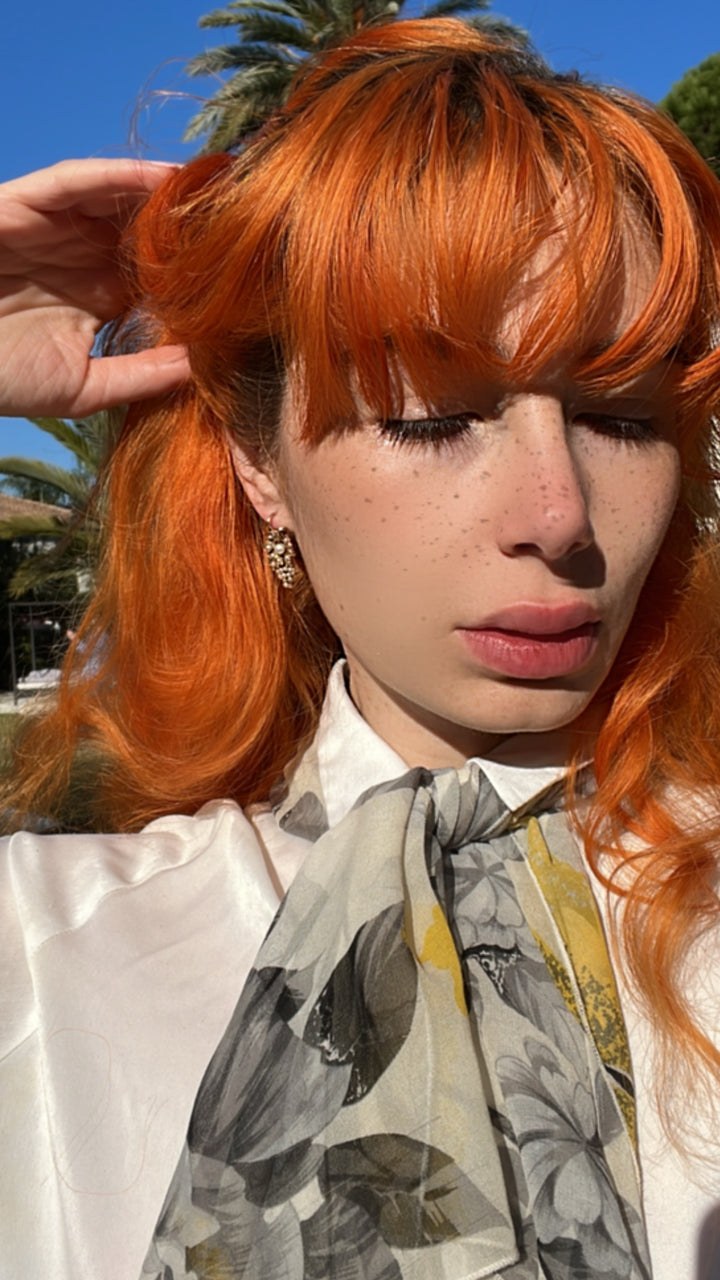 Wonderful Mid 19th C European Pearl and Vine Earrings