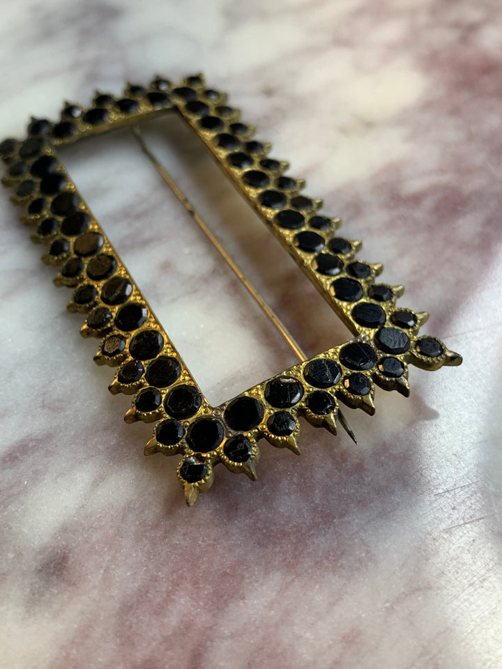 Pinchbeck & Jet Georgian Buckle