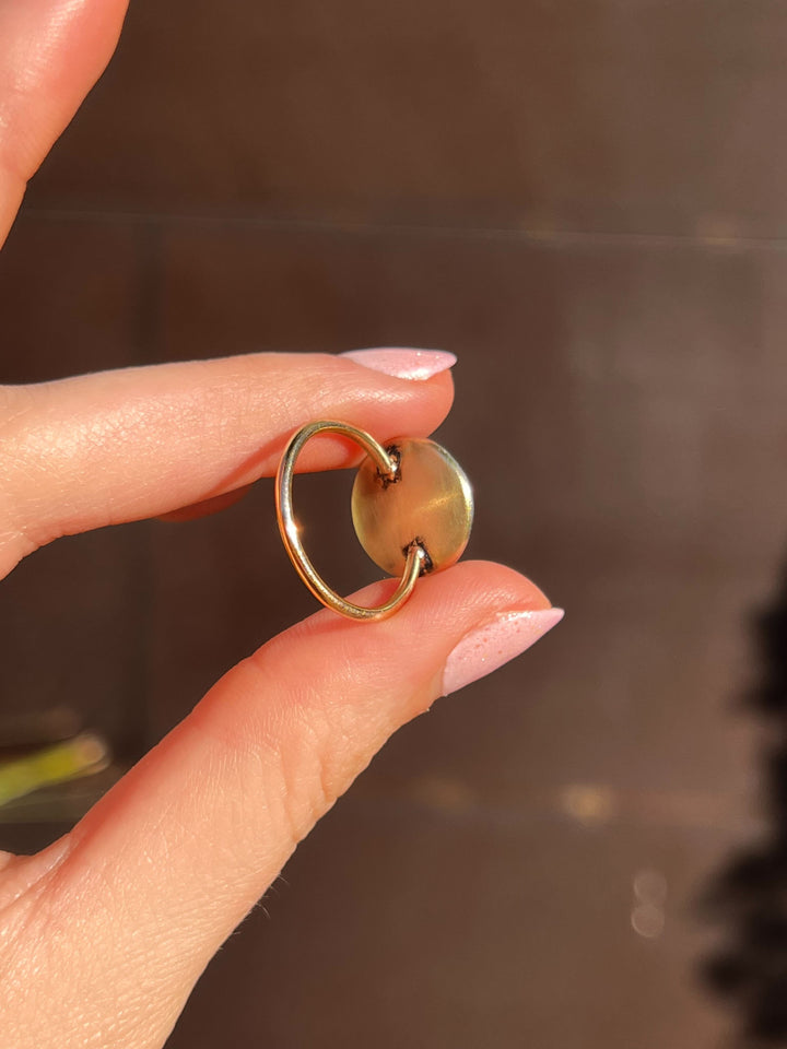 14k German Shepherd Cufflink Conversion Ring