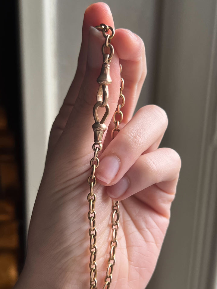 10” Bracelet or Component Chain with Two Dog Clips Set in 15k and 9k