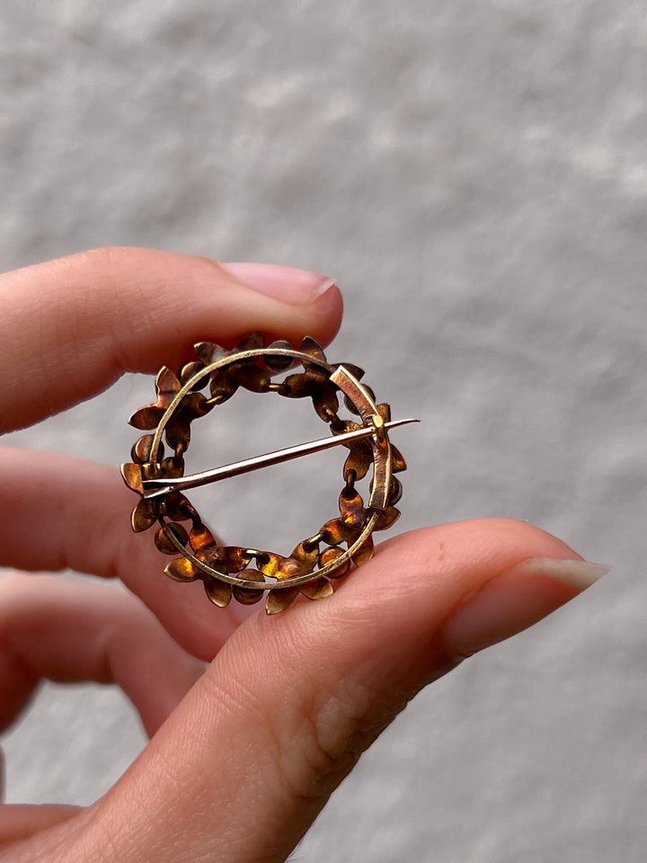 Victorian Turquoise and Pearl Floral Wreath