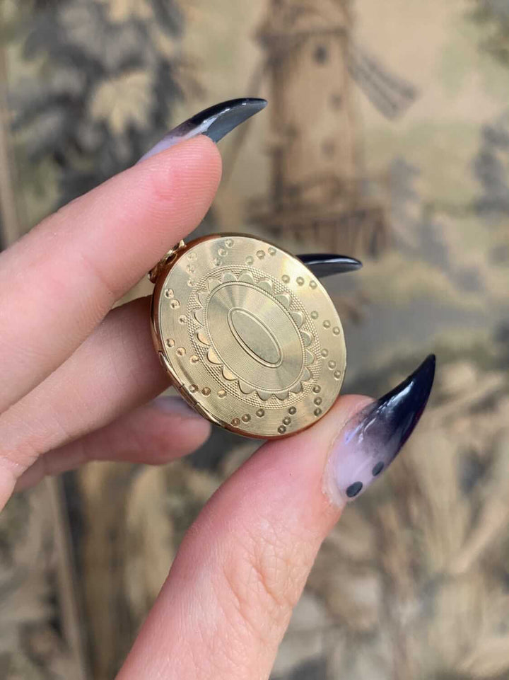 15k Enamel Fuchsia Bell Flower Locket Circa 1910