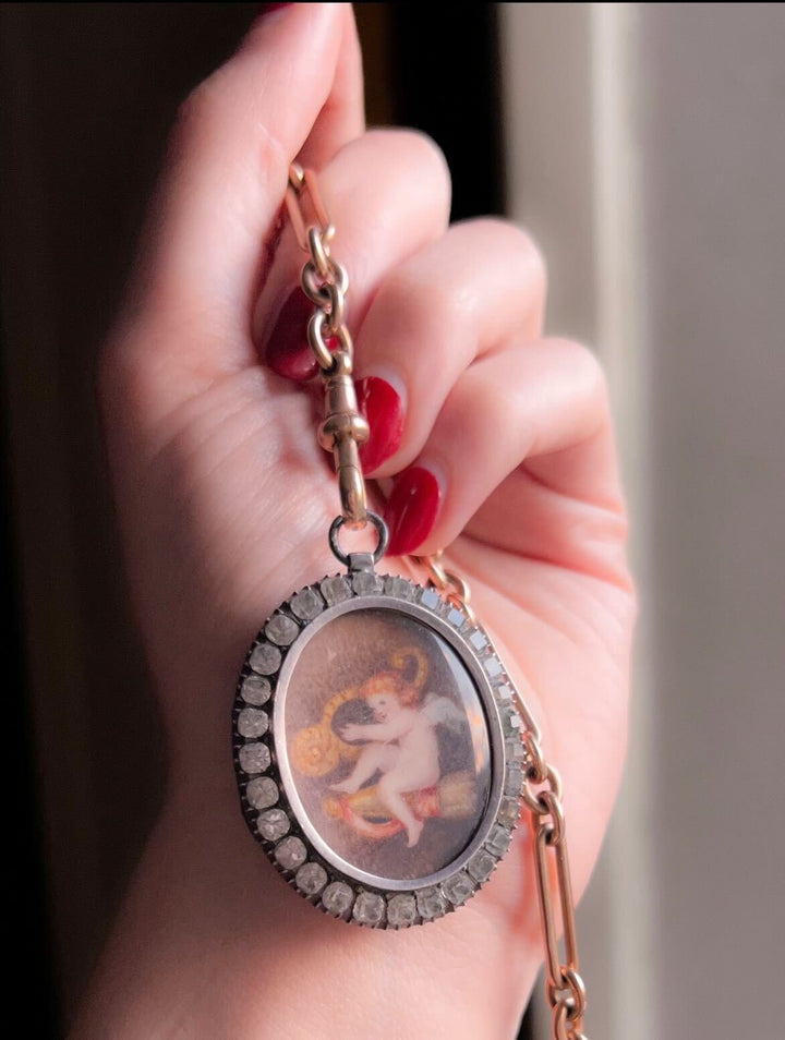 Extremely Rare Early 19th century Cupid with Quiver Locket