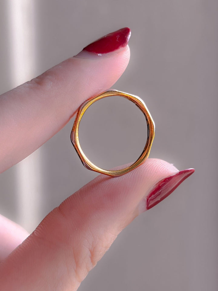 22k Octaband with Platinum Corners