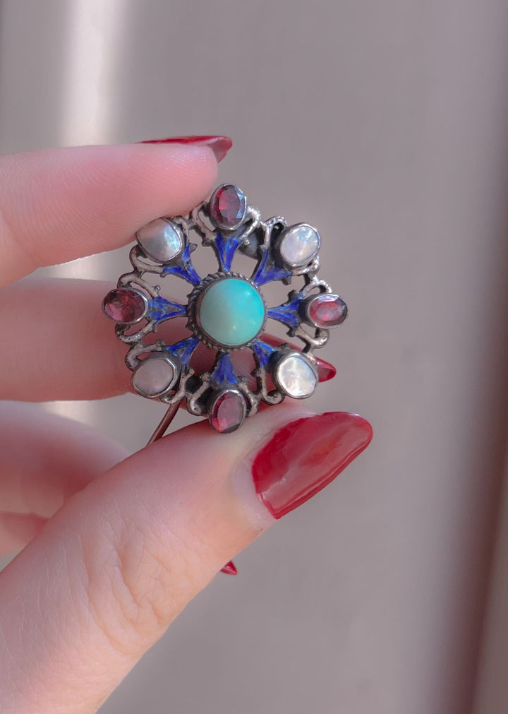 Stunning Sterling Silver Austro-Hungarian Brooch