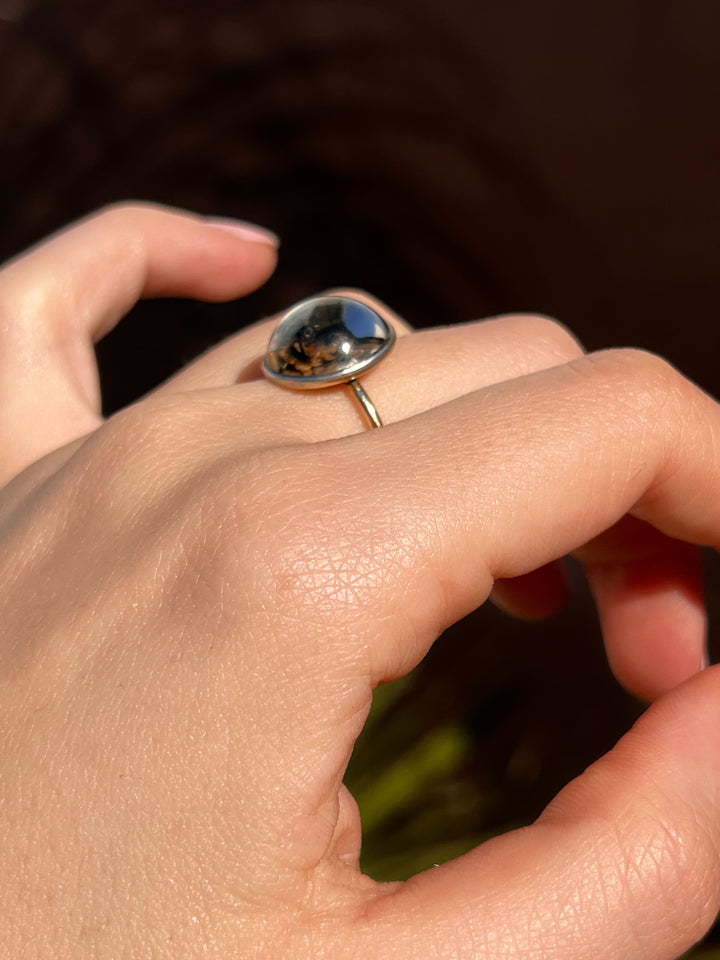 14k German Shepherd Cufflink Conversion Ring