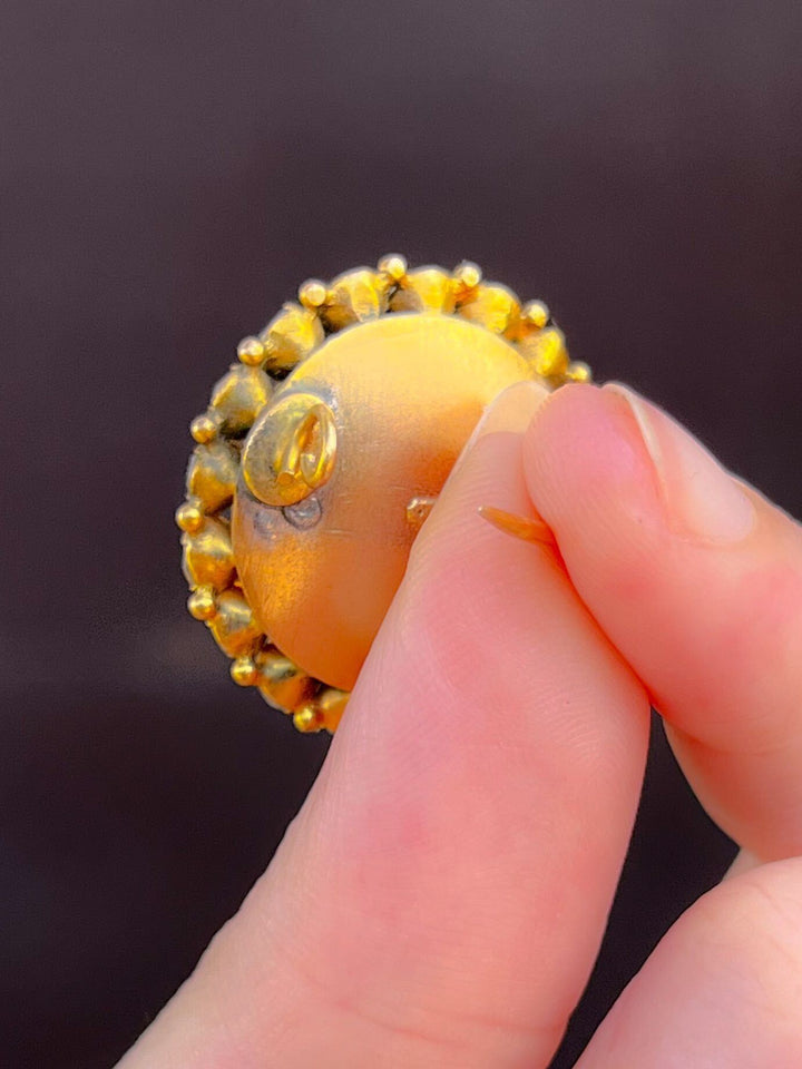 Superb Luminescent “Man in the Moon” Brooch