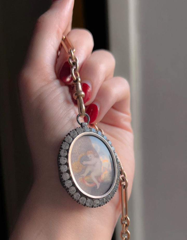 Extremely Rare Early 19th century Cupid with Quiver Locket
