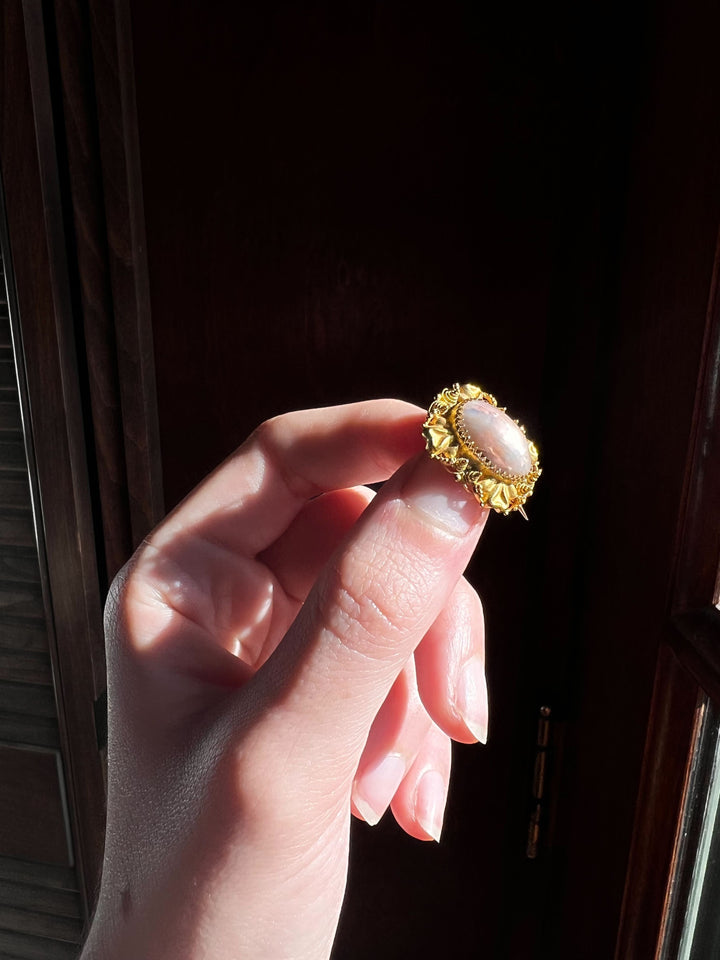 Extremely Rare 18k Coque-De-Perle Brooch