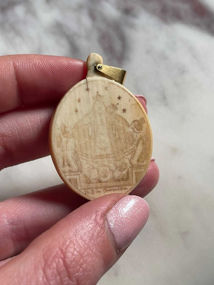 16th Century Madonna Pendant *Include Ivory Ribbon*