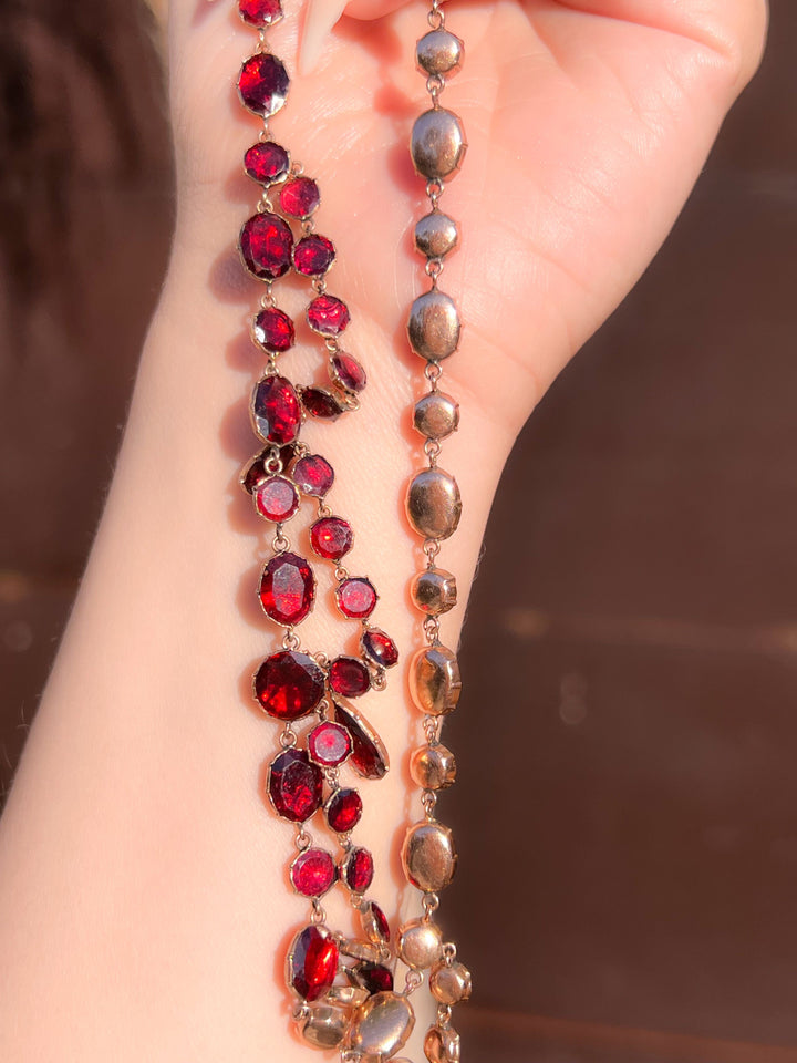 Georgian Foiled Garnet Riviere