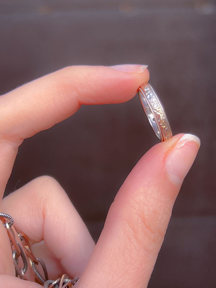 Superb Art Deco Platinum + Diamond Band