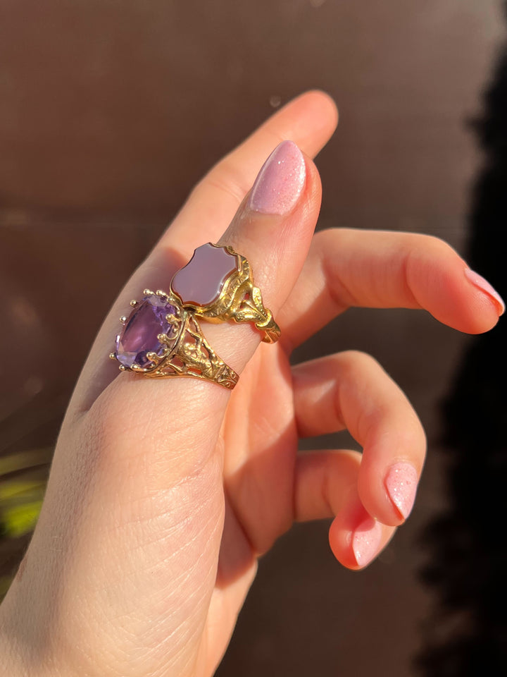 Notable Victorian Sardonyx Shield Ring