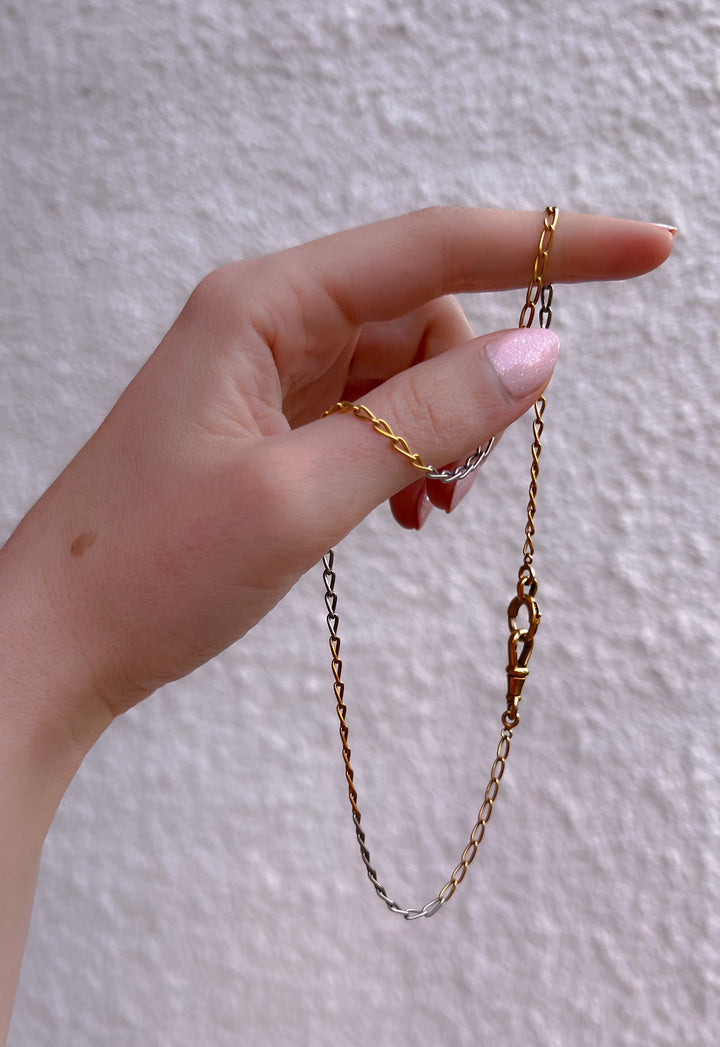 Superb Late 19th C French Watch Chain 18ct + Platinum