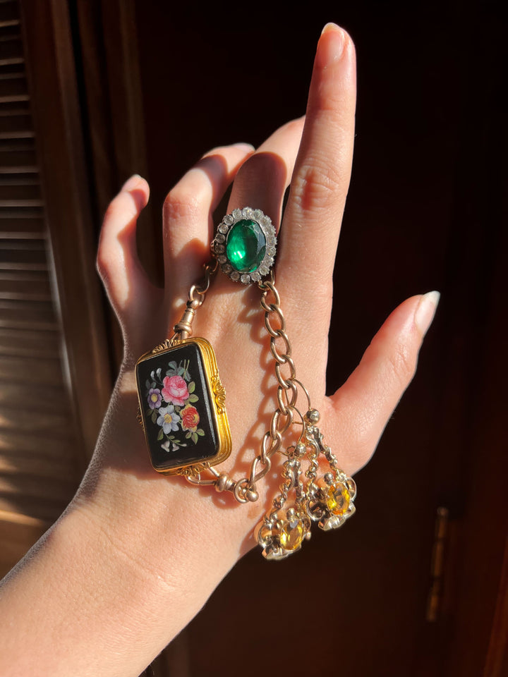 Superb Early Victorian 9k Earrings with Stunning Citrines