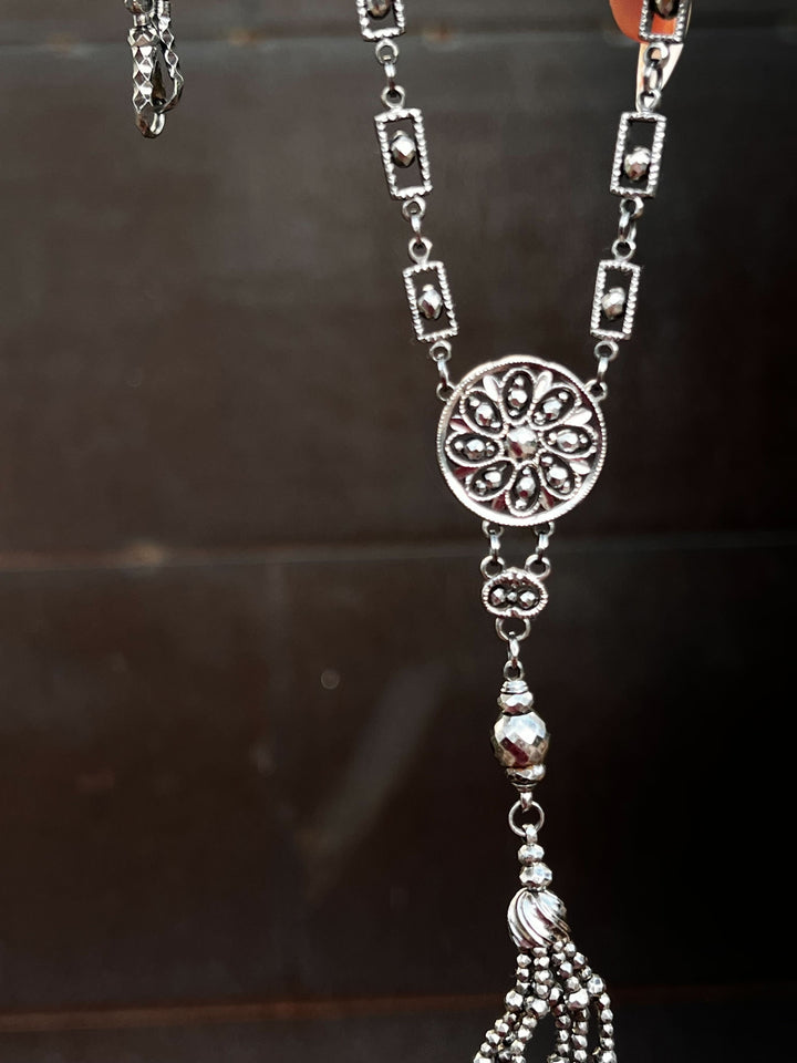 Outstanding Cut Steel Lavaliere c. 1820