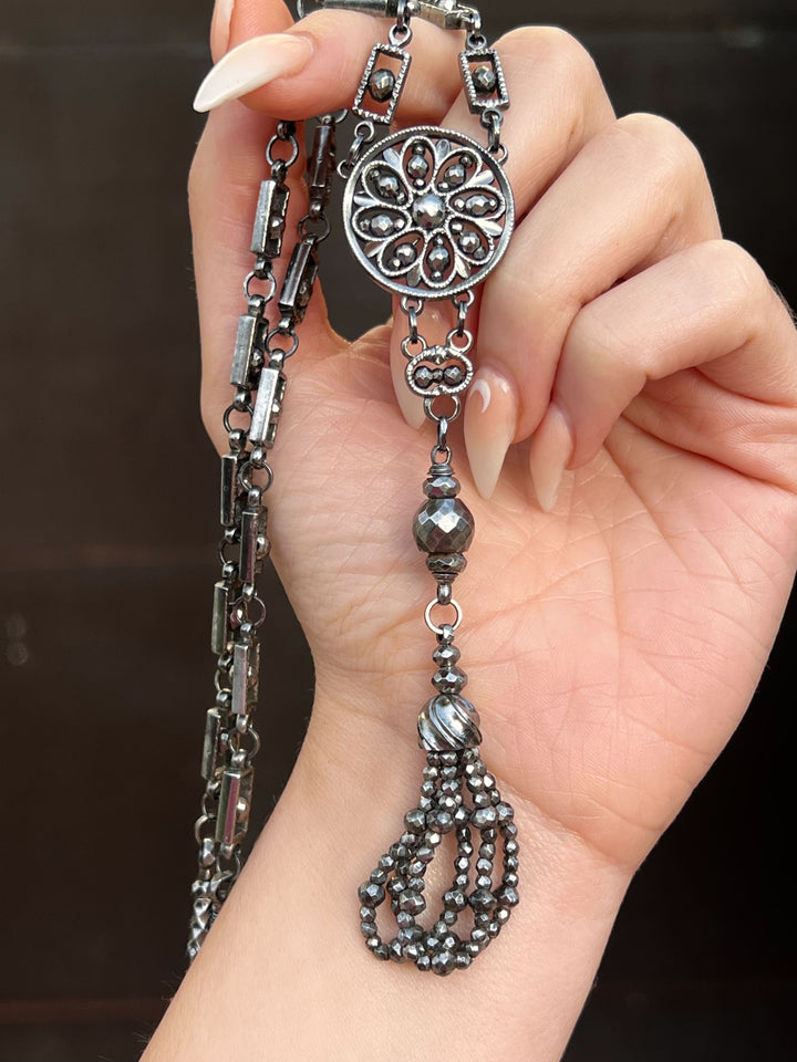 Outstanding Cut Steel Lavaliere c. 1820