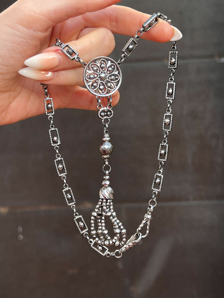Outstanding Cut Steel Lavaliere c. 1820