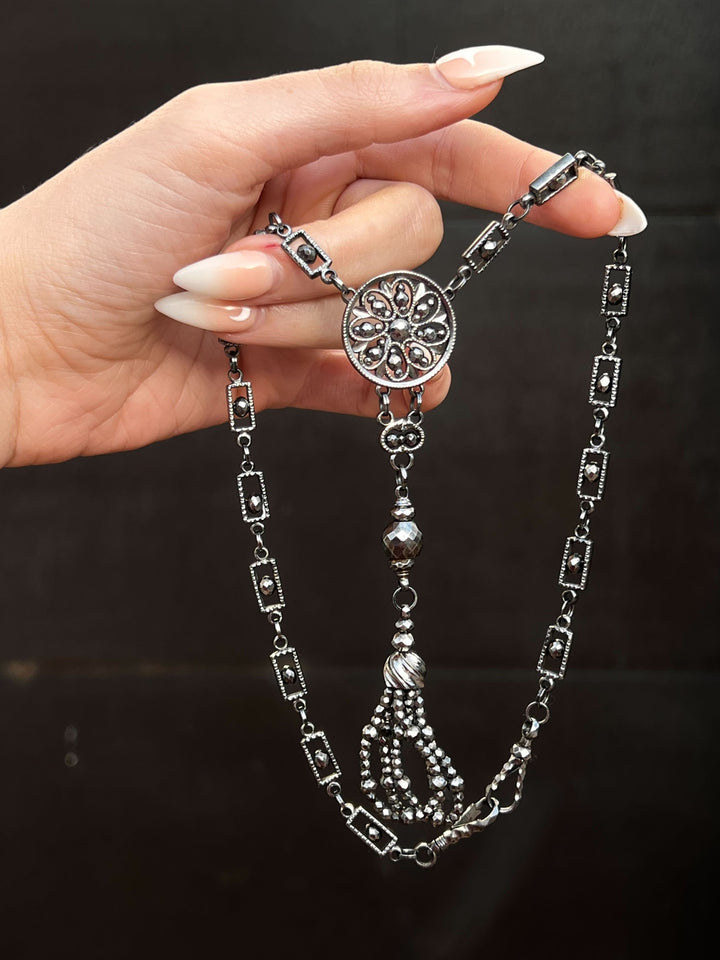 Outstanding Cut Steel Lavaliere c. 1820