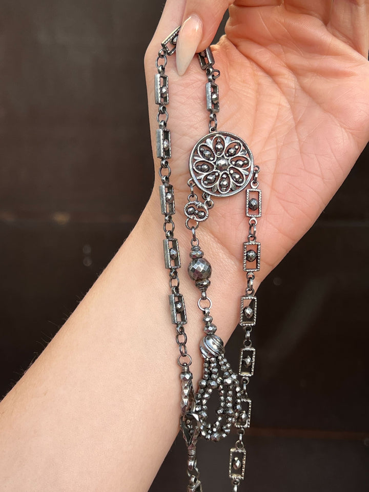 Outstanding Cut Steel Lavaliere c. 1820