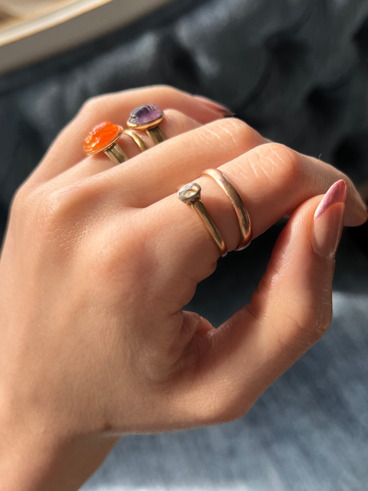 Victorian Egyptian Revival Carnelian Scarab Conversion Ring