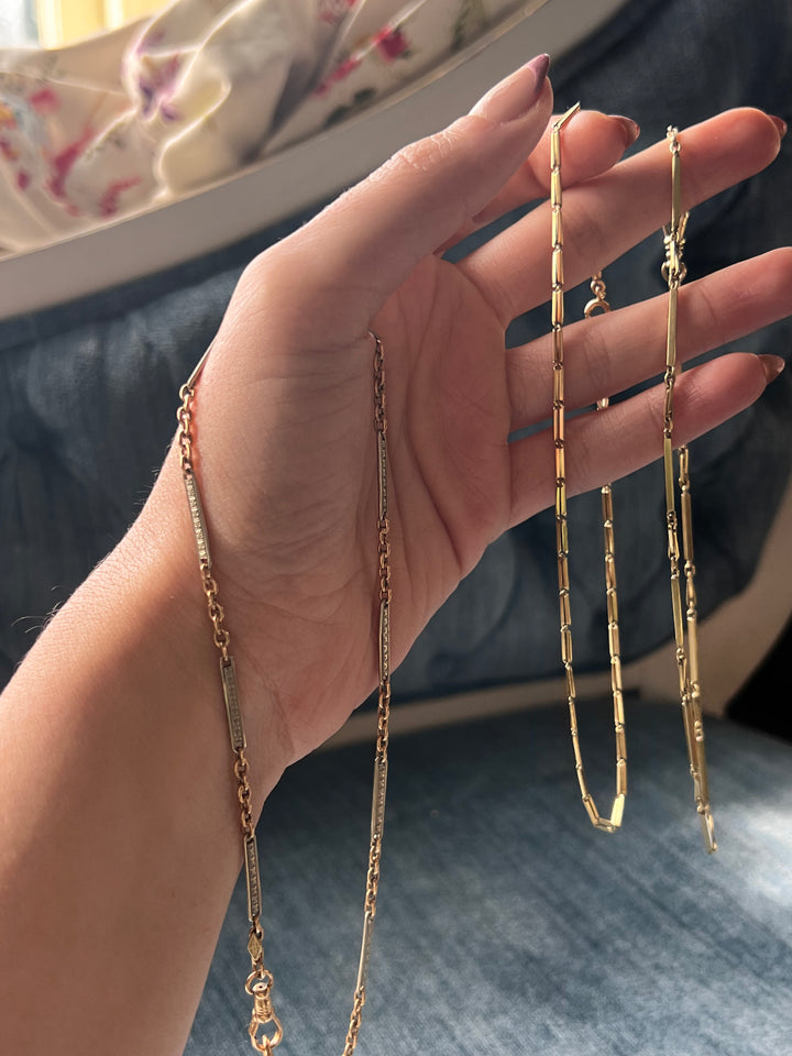 Gorgeous Turn of the Century 14k Yellow Gold Chain of 13"