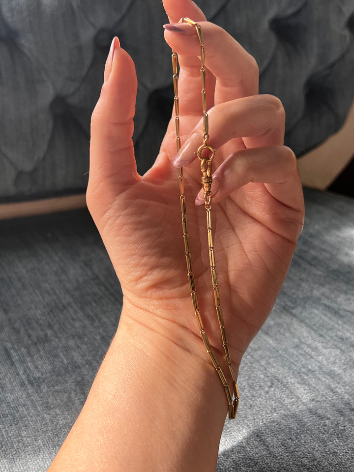 Gorgeous Turn of the Century 14k Yellow Gold Chain of 13"