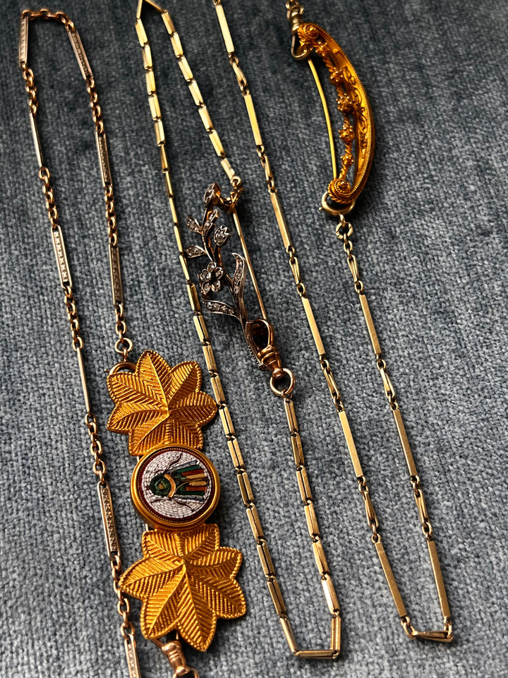 Gorgeous Turn of the Century 14k Yellow Gold Chain of 13"