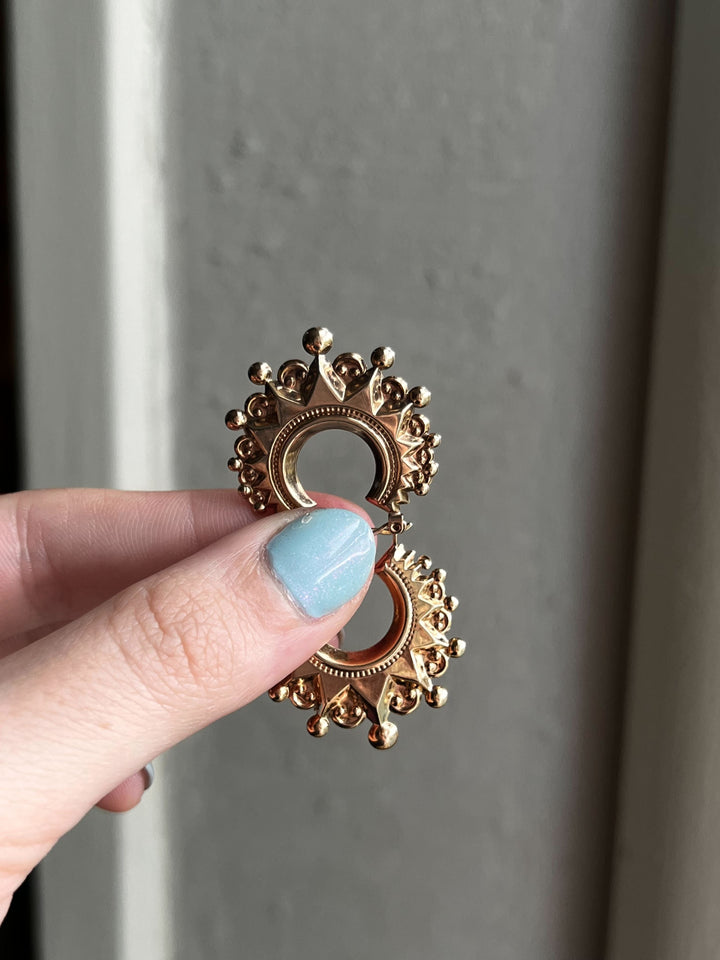 14k Vintage Hoops Circa 1940