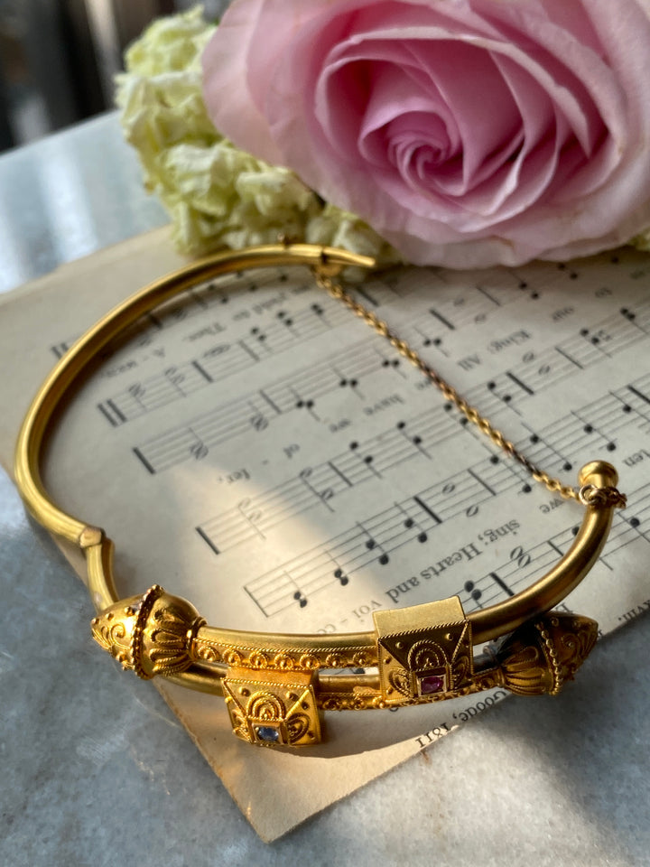 15k Etruscan Revival Bangle ATTR Castellani