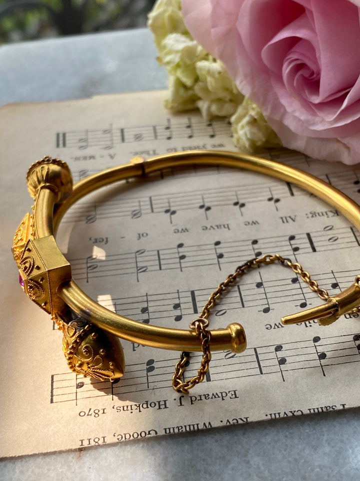 15k Etruscan Revival Bangle ATTR Castellani
