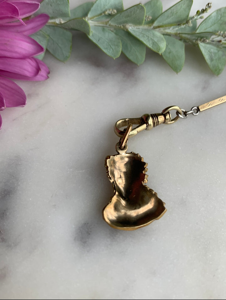 18ct Bacchus Portrait Pendant French C 1850