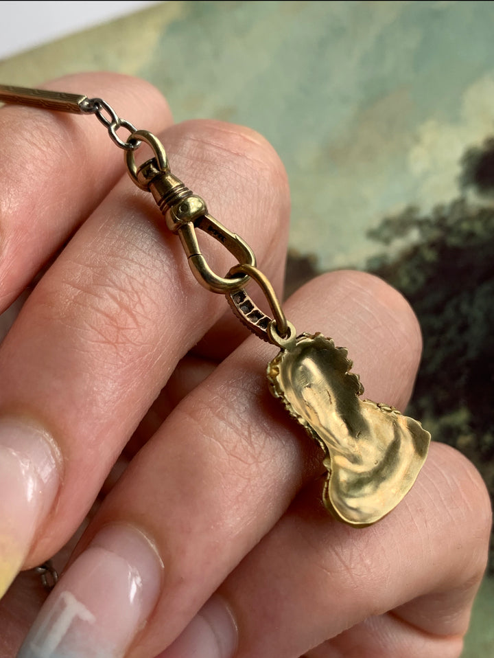 18ct Bacchus Portrait Pendant French C 1850