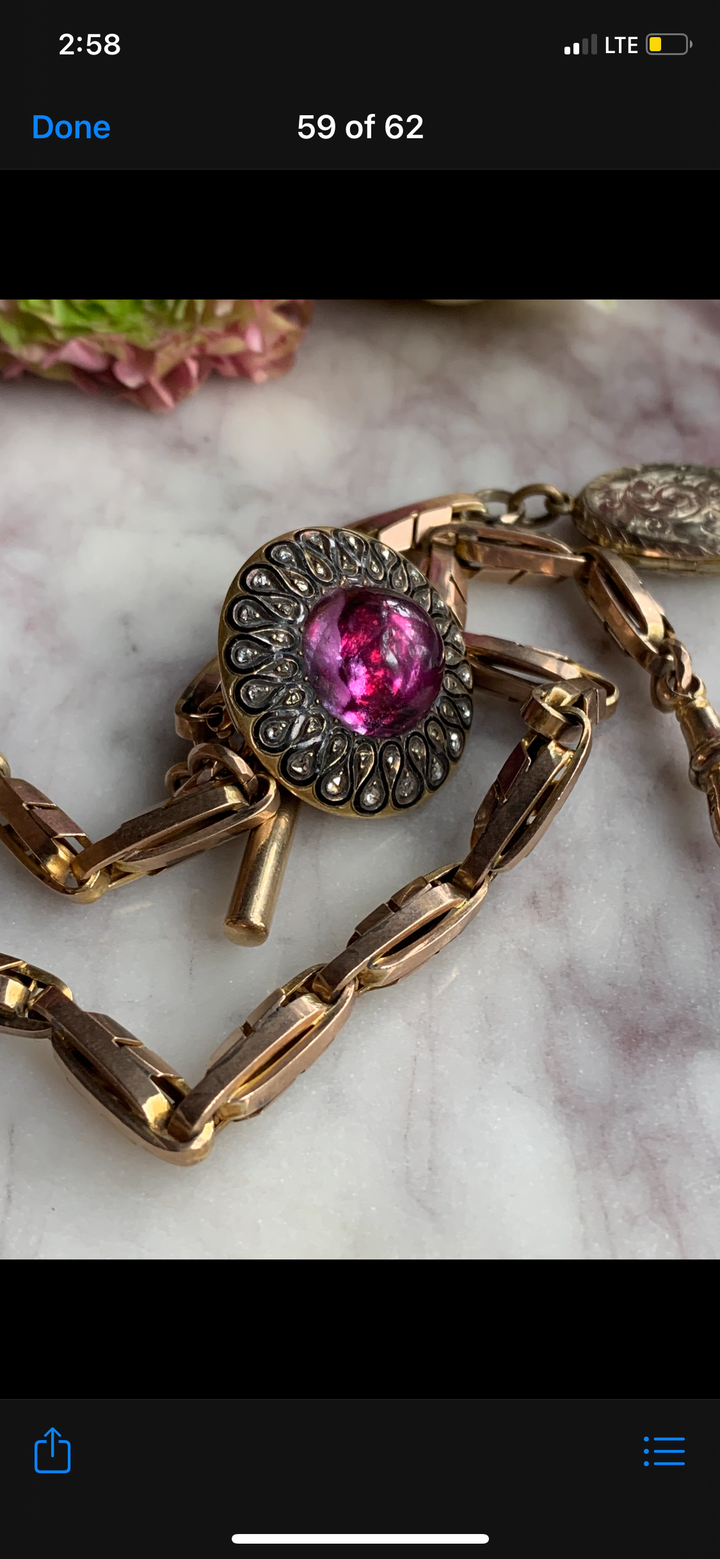 *Hold for M* Amethyst & Diamond Circle Brooch 1860