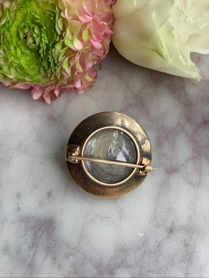 *Hold for M* Amethyst & Diamond Circle Brooch 1860