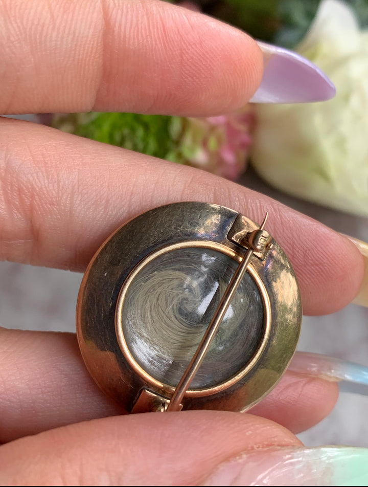 *Hold for M* Amethyst & Diamond Circle Brooch 1860