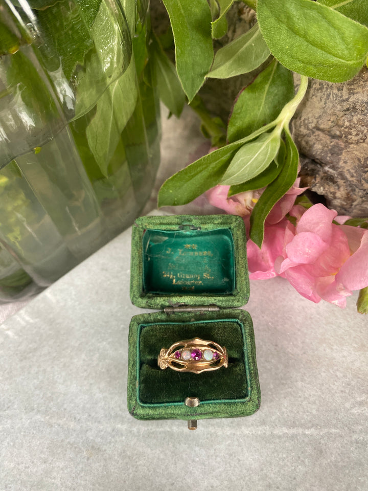 Opal ad Pink Paste Ring