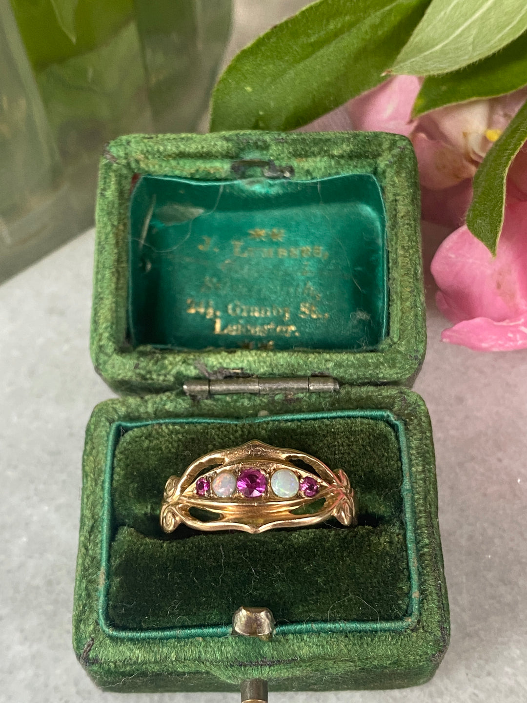 Opal ad Pink Paste Ring