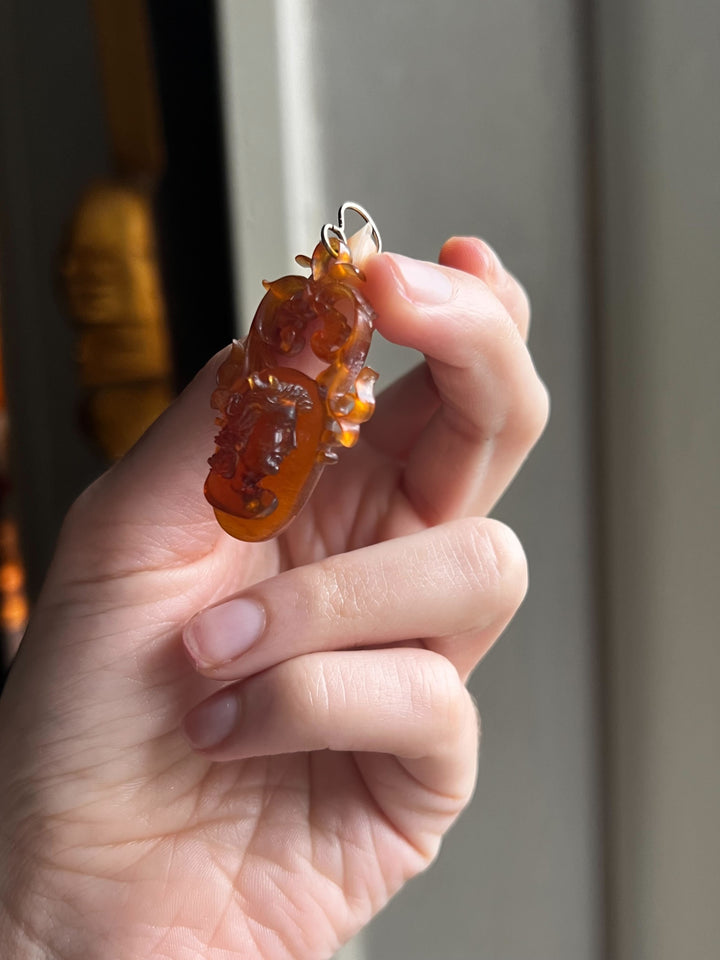 Diana Tortoise Cameo Earrings c. 1870