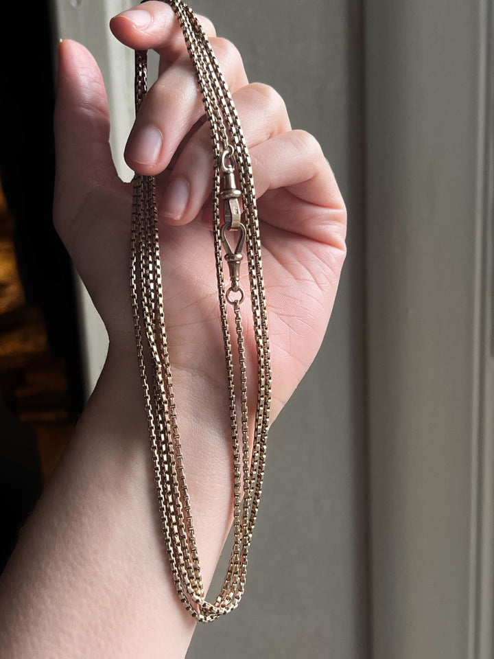 63" Double Dog Clip Lariat Chain